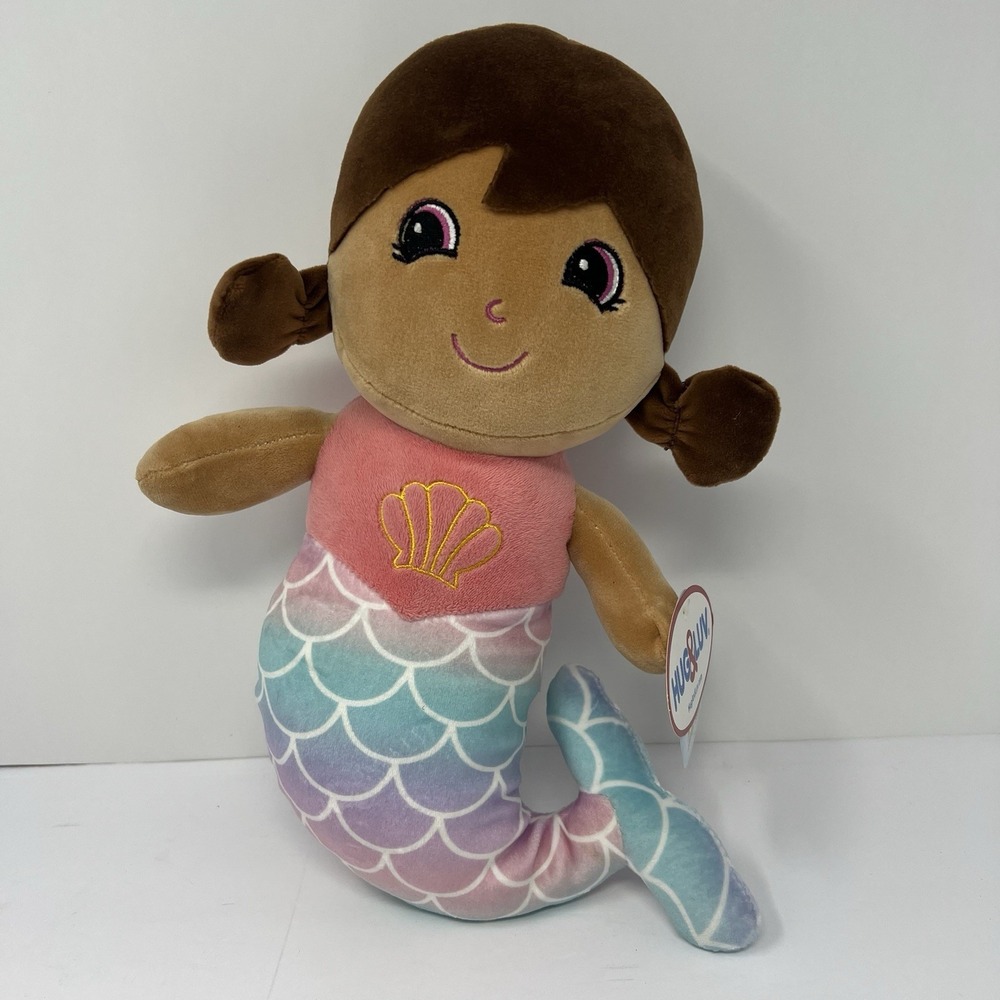 Hug&Luv Mermaid Soft Plush Stuffed Toy Doll Multicolor